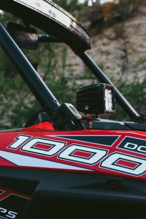 Polaris RZR XP1000 Light Mount Bracket - Single A-Pillar - Rigid Industries - D/DXL/SR-M/SR-Q-Series - `14-`20